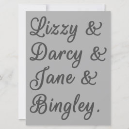 Convite Casais de Orgulho e Preconceito I