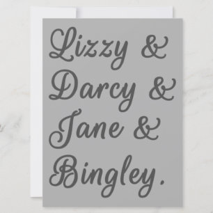 Convite Casais de Orgulho e Preconceito I