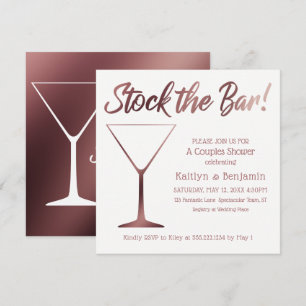 Convite Casais estocam o Chá do Bar em Rosa Dourado espa