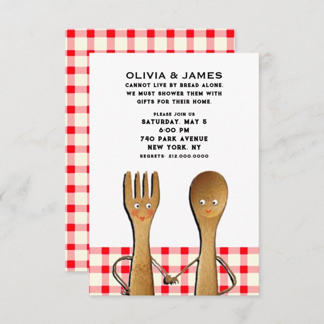 Convite Casais Informações sobre o Chá (Frente/Verso)