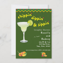 Convite Casais mexicanos Fiesta Chá 🎉 Diversão Margarita