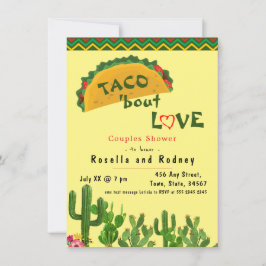 Convite Casais mexicanos Fiesta 💃 Chá Taco Bout Love
