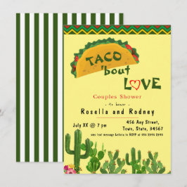 Convite Casais mexicanos Fiesta 💃 Chá Taco Bout Love