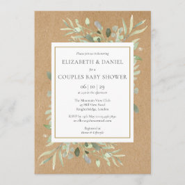 Convite Casais Russos de Greenerescência Gênero Chá Neutro