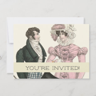 Convite Casal Antigo Casamento 1823 Homem Mulher Moda