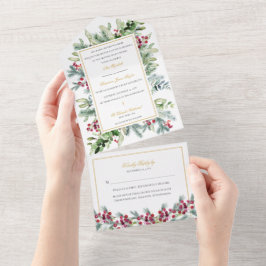 Convite Casal Católico Ava Winter com RSVP