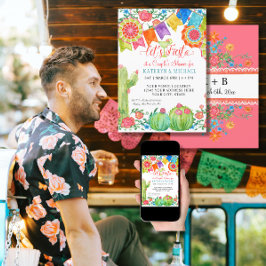 Convite Casal de Artes Floral Cactus Fiesta Margarita