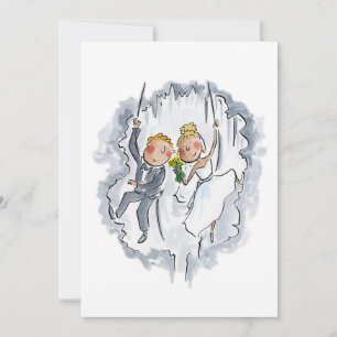 Convite Casal de casamento em uma caverna
