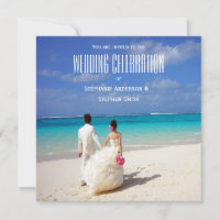 Casal de casamento em uma praia tropical sunny