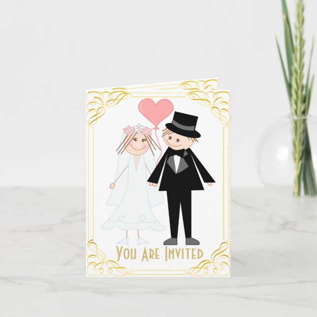 Convite Casal de casamento engraçado (Frente)