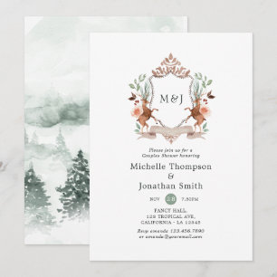 Convite Casal de Chás do Woodland Laurel Crest