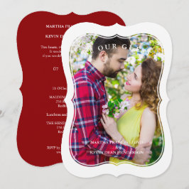 Convite Casal de Fotografia com Efeito de Forma do Suporte