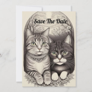 Convite Casal de Gatos Fofos