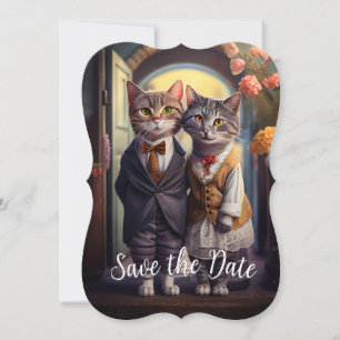 Convite Casal de Gatos - Salve a Data
