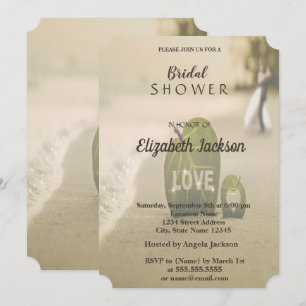 Convite Casal do casamento de praia, chá de panela do amo