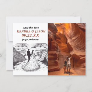 Convite Casal do Grand Canyon Salva a Data