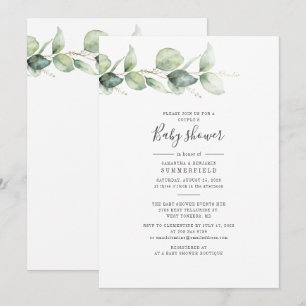 Convite Casal Eucalyptus Greenery Foliage