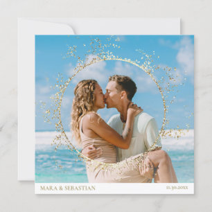Convite *~* Casal Glitter DIY FOTO RSVP QR6 Casamento