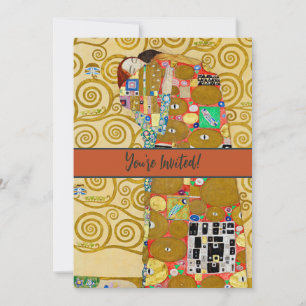 Convite Casal Gustav Klimt Realização Nouveau