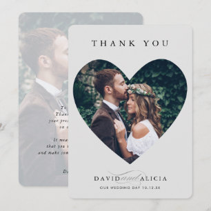 Convite CASAL MODERNO foto cardíaca armadura cinza pálid