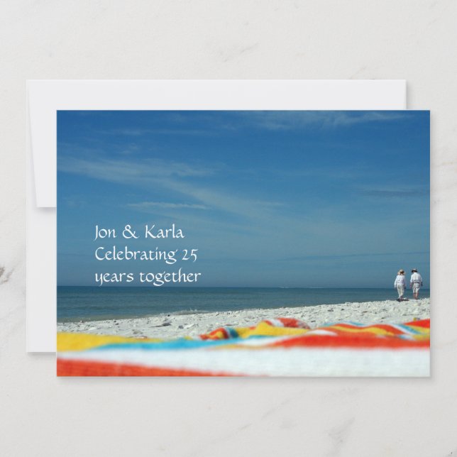 Convite Casal na Praia Arenosa (Frente)