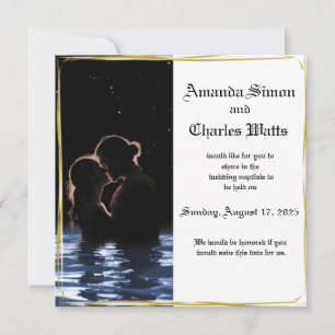 Convite Casal Romântico na Água Save the Date