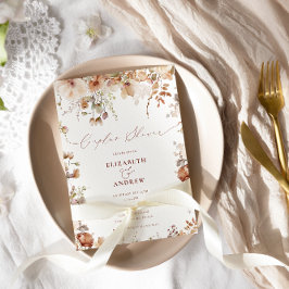 Convite Casal Rustic Boho Garden Flowers