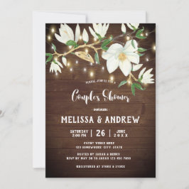 Convite Casal Rustic Wood Magnolia Southern Chá