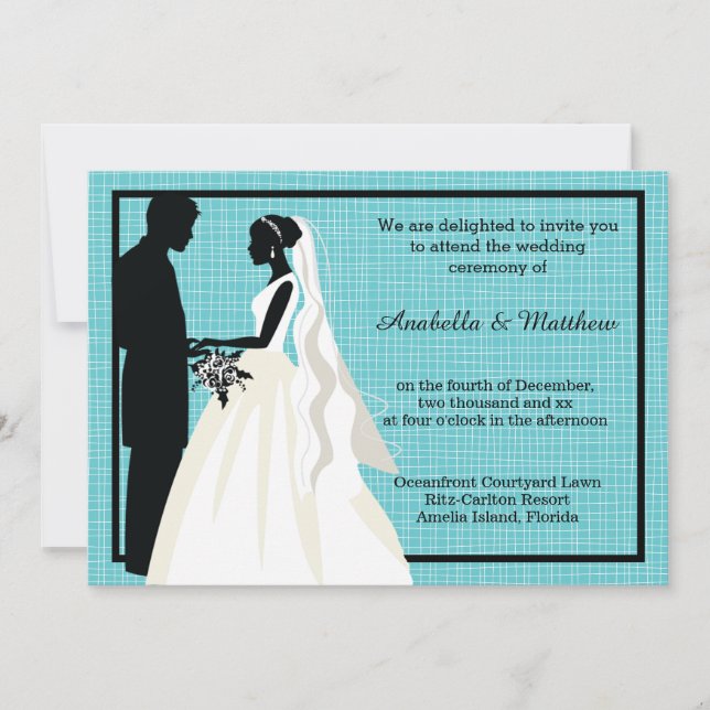 Convite Casal Silhouette Wedding (Frente)