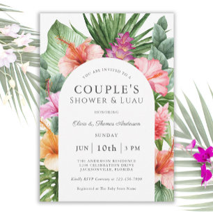 Convite Casal Tropical Lush e Luau