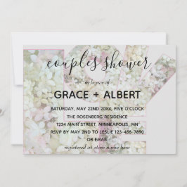 Convite Casal Vanilla Strawberry Hydrangeas Chá