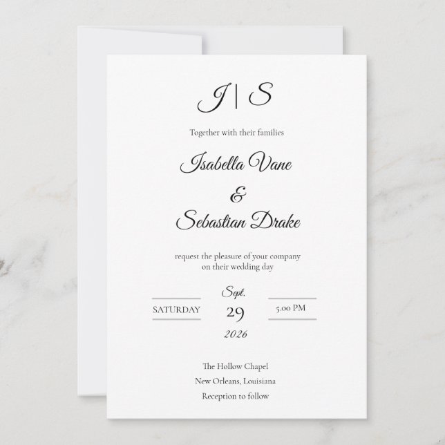 Convite Casamento  (Frente)