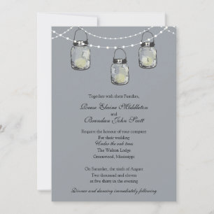 Convite Casamento - 3 Mason Jars
