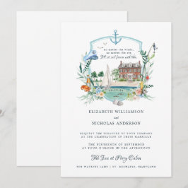 Convite Casamento à Beira-Mar | Brasão de Casamento