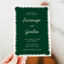 Casamento à Mão Desenhado Vintage Verde Escrita à 