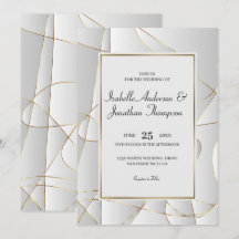 Casamento abstrato Luxury Ouro Lines