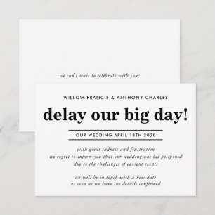Convite CASAMENTO ADIADO adie nosso grande dia informações