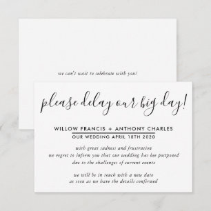 Convite CASAMENTO ADIADO adie nosso grande dia informações