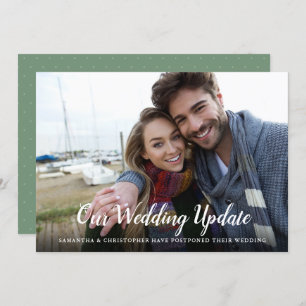 Convite Casamento Adiado com Caligrafia Fotográfica