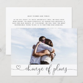 Convite Casamento Adiado Mudança de Planos