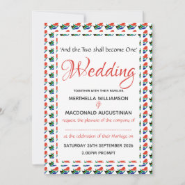 Convite Casamento ÁFRICA DO SUL