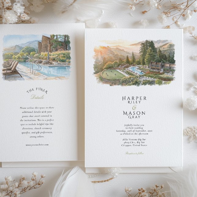 Convite Casamento Alila Ventana Big Sur (Criador carregado)