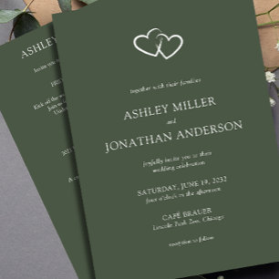 Convite Casamento All-in-One de Elementos Simples Modernos