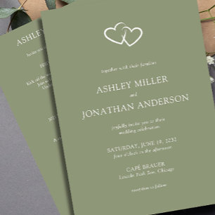 Convite Casamento All-in-One de Elementos Simples Modernos