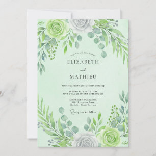 Convite Casamento Alvorada Sedutor Verde Menta