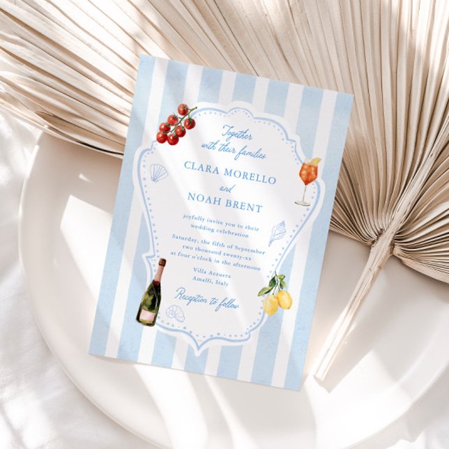 Convite Casamento Amalfi Dolce Vita (Criador carregado)