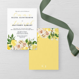Convite Casamento amarelo-claro-limão-mediterrânico