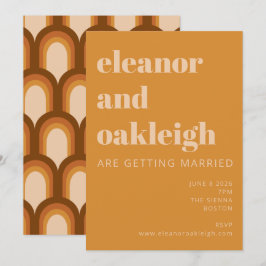 Convite Casamento Amarelo de Ochre Design Bold Ochre, Groo