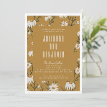 Casamento Amarelo Mostarda Floral Rústico Boho