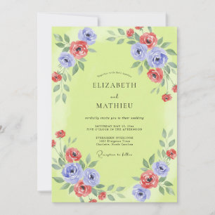 Convite Casamento Amarelo-Verde Vinca Ámaria